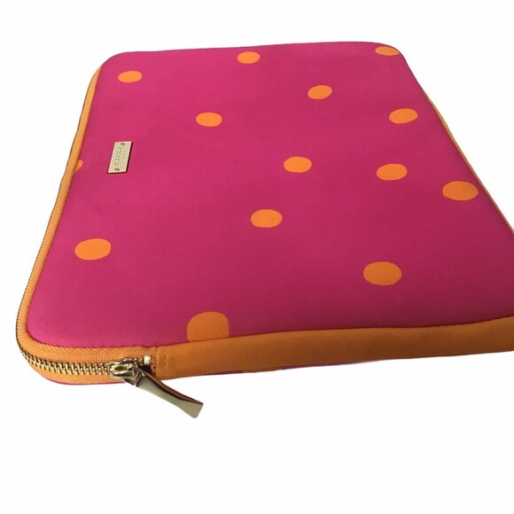 Kate Spade Computer Case Pink and Orange 13" x 9.5" - Picture 3 of 7